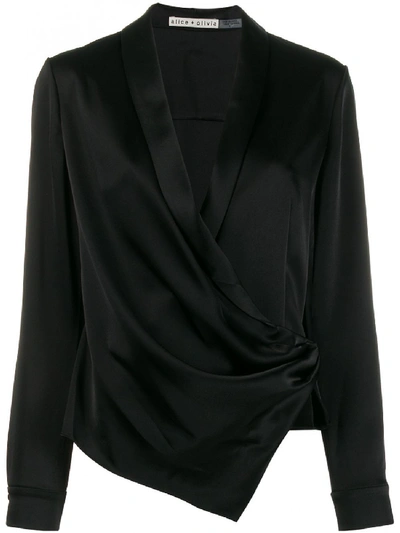 Shop Alice And Olivia Aurora Blouse In Black