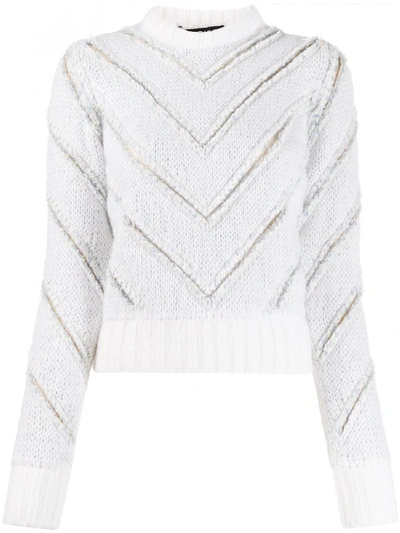 Shop Y/project Slashed Knitted Top In White