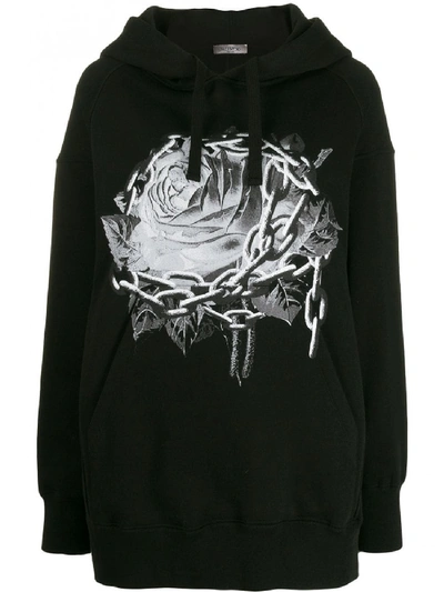 Shop Valentino Printed Cotton Hoodie