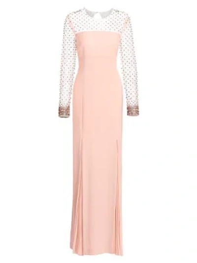 Shop Escada Women's Greha Embellished Gown In Camelia Pink