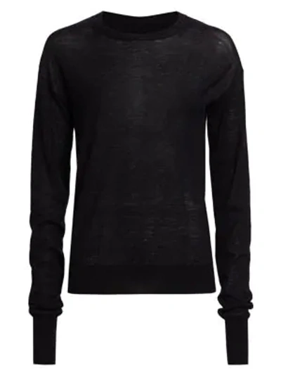 Shop Helmut Lang Cashmere Crewneck Sweater In Black