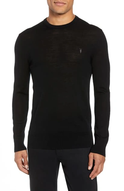 Shop Allsaints Mode Slim Fit Merino Wool Sweater In Black
