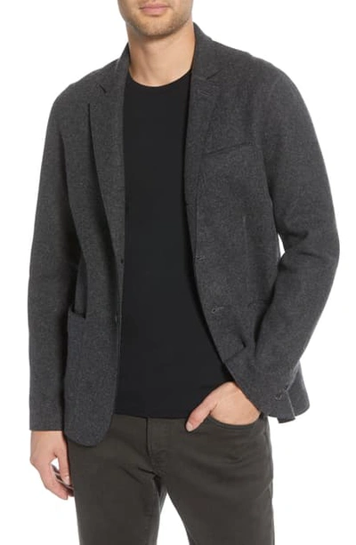 Shop John Varvatos Slim Fit Double Face Wool Blend Sport Coat In Dark Grey Heather