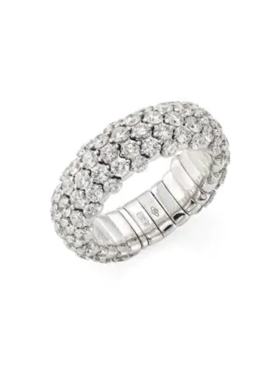 Shop Zydo Women's Stretch 18k White Gold & Diamond Ring