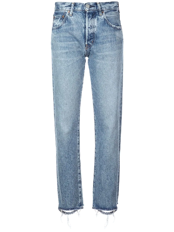 Moussy Vintage Cropped-Jeans In Blue | ModeSens