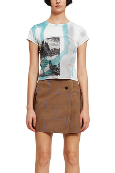 Shop Eckhaus Latta Opening Ceremony Wrapped Lapped Baby Tee In Warped Yosemite