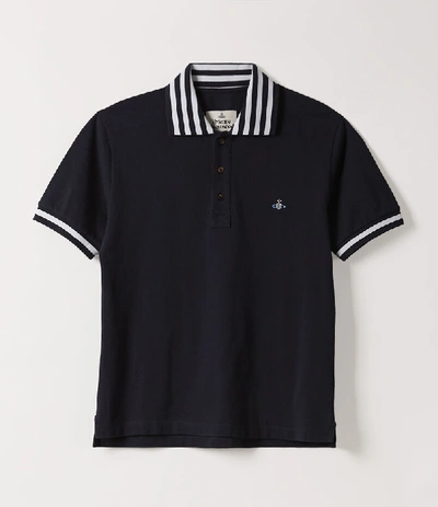 Shop Vivienne Westwood New Polo Short Sleeve Navy