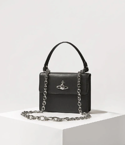 Shop Vivienne Westwood Florence Medium Bag With Flap Black