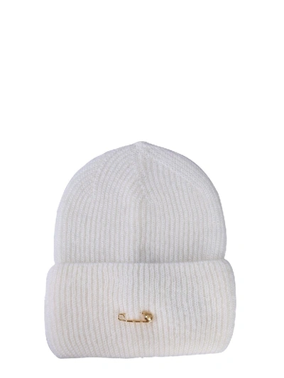 Shop Versace White Wool Hat