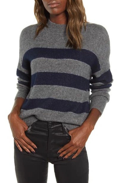 Shop Rails Ellise Stripe Cashmere Blend Sweater In Charcoal Midnight Stripe