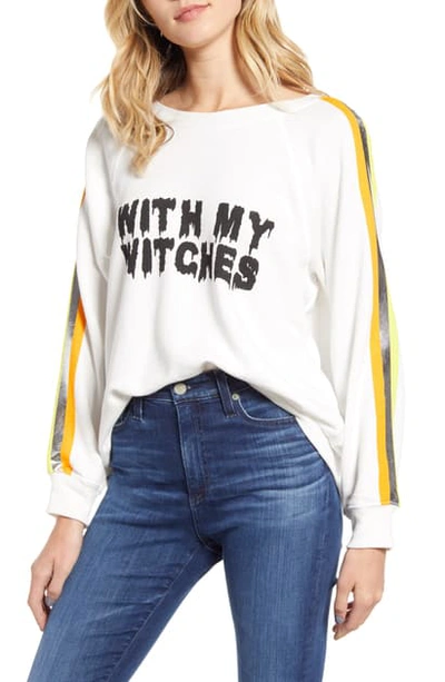 Shop Wildfox With My Witches Sommers Sweatshirt In Vanilla