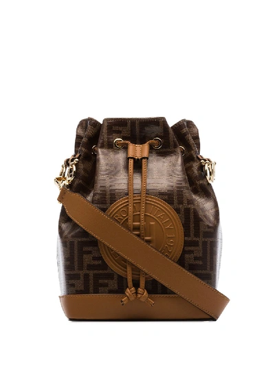 Shop Fendi Mon Tresor Large Satchel Bag In Brown