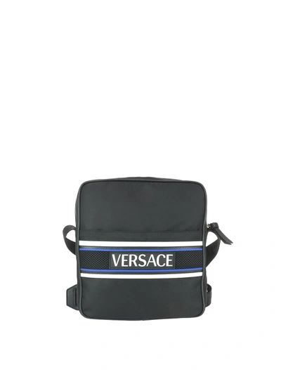 Shop Versace Olympus Cross Body Bag In Black