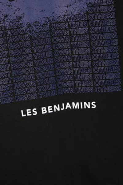 Shop Les Benjamins Graphic-print Hoodie In Black