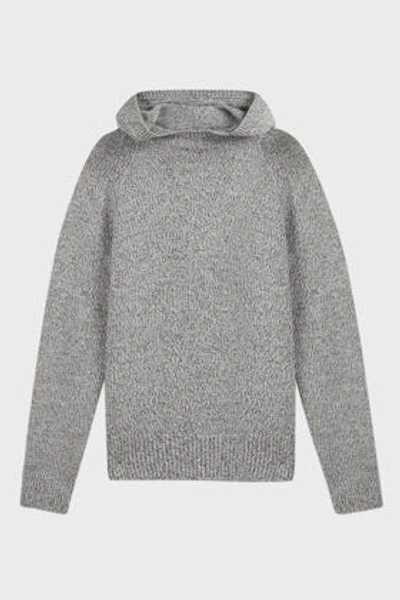 Shop Joseph Mouline Knit Hoodie In Grey