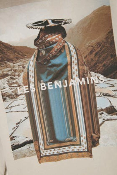 Shop Les Benjamins Logo-print Hoodie In Beige