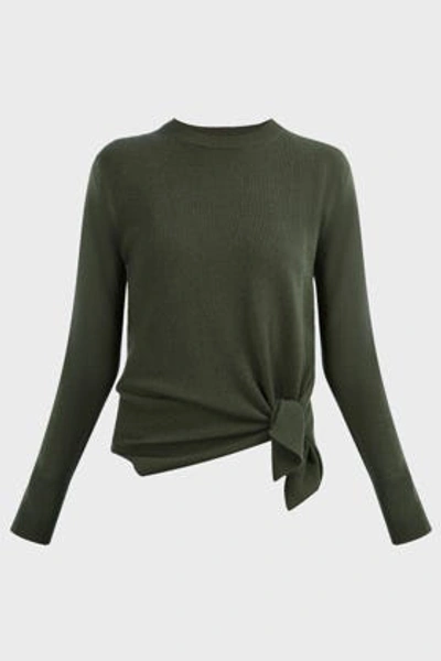 Shop Altuzarra Side-tie Cashmere Jumper In Grey