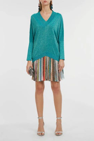 Shop Missoni V-neck Long Sleeve Top In Black