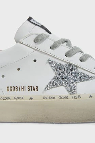 Shop Golden Goose Hi Star Leather Trainers