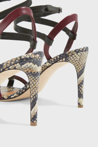 Shop Victoria Beckham Amy 90 Python-print Sandals