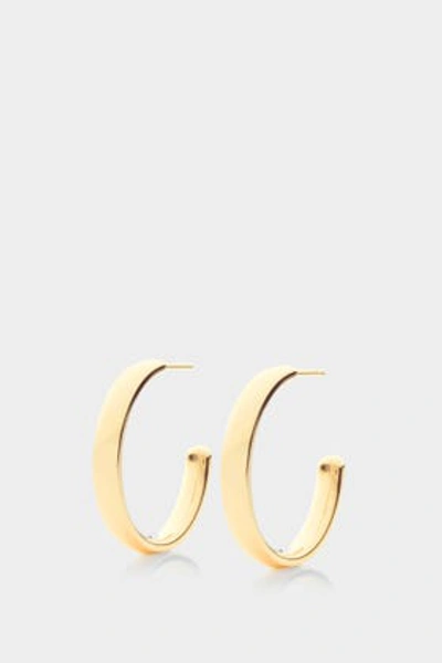 Shop Monica Vinader Gold Vermeil Fiji Large Hoop Earrings In Metallic