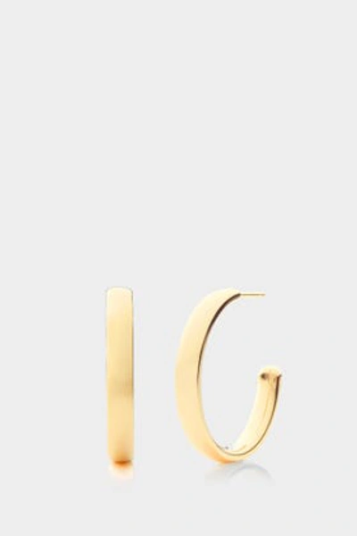 Shop Monica Vinader Gold Vermeil Fiji Large Hoop Earrings In Metallic