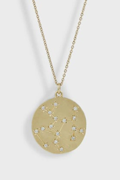 Shop Brooke Gregson Sagittarius 14-karat Gold Diamond Necklace In Metallic