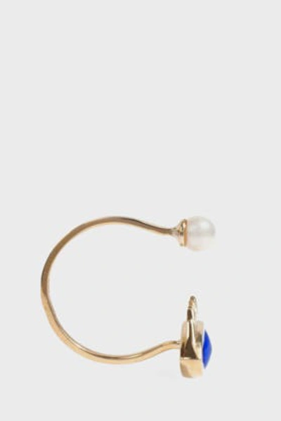 Shop Delfina Delettrez Eye Piercing Ring In Metallic