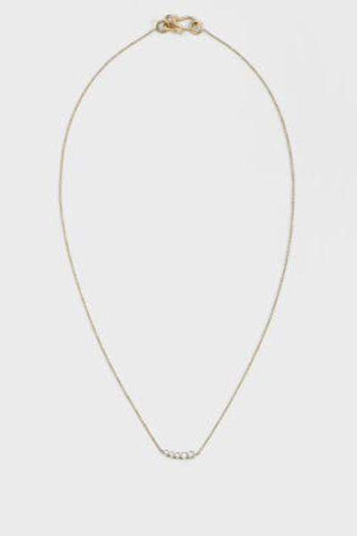 Shop Sophie Bille Brahe Diamond And 18k Yellow Gold Lune Necklace In Y Gold