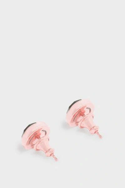 Shop Monica Vinader Siren Stud Earrings In Black