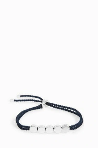 Shop Monica Vinader Linear Bead Friendship Bracelet In Navy