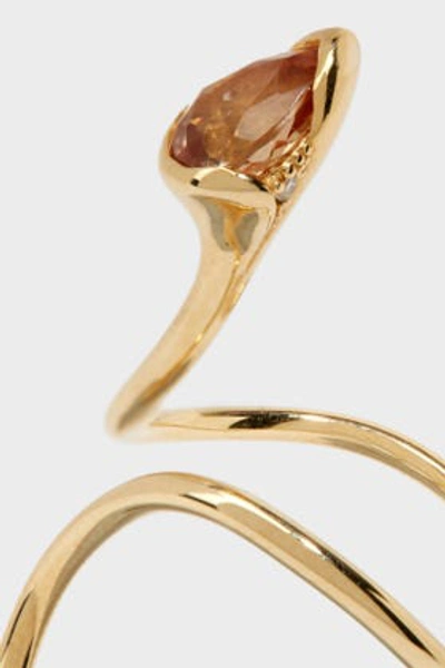 Shop Fernando Jorge Sprout 18-karat Gold Diamond And Imperial Topaz Ring In Metallic