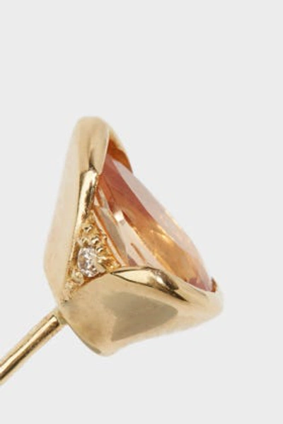 Shop Fernando Jorge Bloom 18-karat Gold Diamond And Imperial Topaz Earrings In Metallic