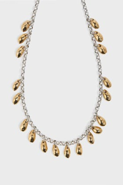 Shop Isabel Marant Shell-embellished Necklace In Silver And Gold