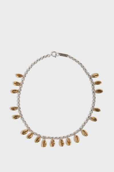 Shop Isabel Marant Shell-embellished Necklace In Silver And Gold