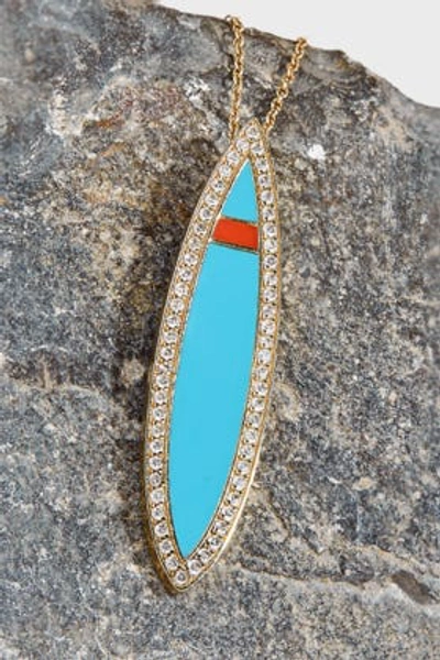 Shop Tara Hirshberg Diamond-trim Surfboard Pendant