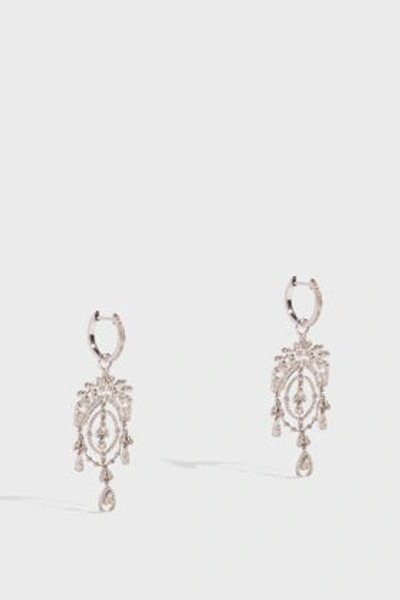 Shop Yvonne Léon 18-karat White Gold Diamond Earrings In W Gold