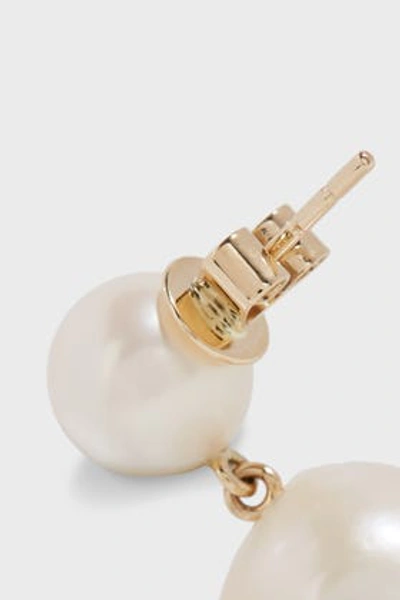 Shop Sophie Bille Brahe Pearl And 14k Yellow Gold Venus Blanc Earrings, Os In Y Gold