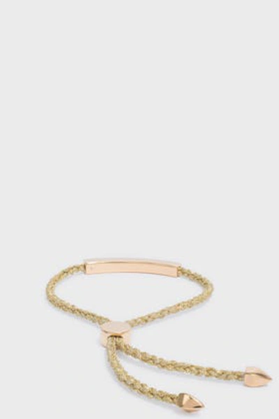 Shop Monica Vinader Linear Friendship Bracelet In Gold