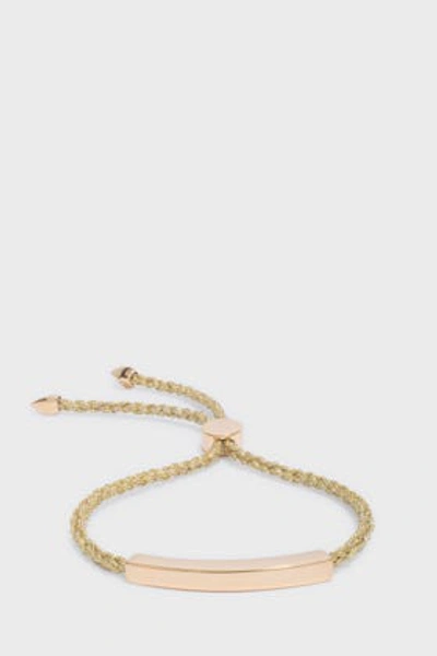 Shop Monica Vinader Linear Friendship Bracelet In Gold