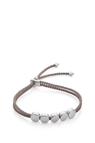 Shop Monica Vinader Linear Bead Friendship Bracelet - Mink In Brown