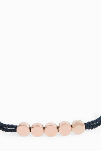 Shop Monica Vinader Linear Bead Friendship Bracelet In Navy