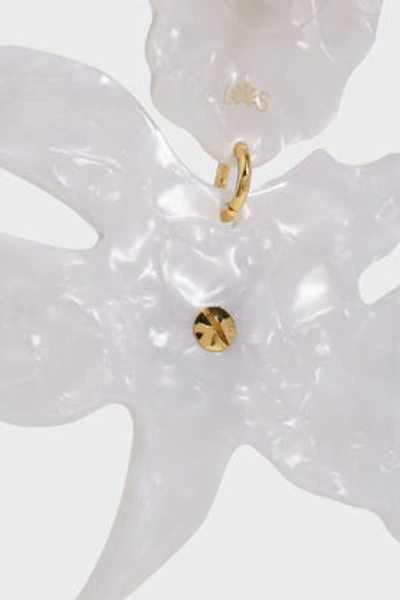 Shop Lele Sadoughi Crystal Lily Earrings In White