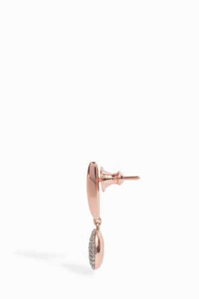 Shop Monica Vinader Nura Diamond Small Pebble Drop Earrings In Metallic
