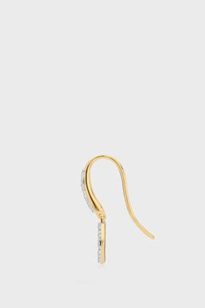 Shop Monica Vinader Diamond And 18k Yellow Gold Vermeil Riva Mini Kite Drop Earrings In Gold Plate