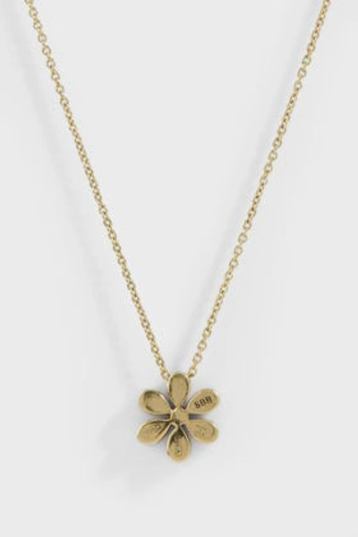 Shop Sophie Bille Brahe Marguerite Floral Necklace In Y Gold