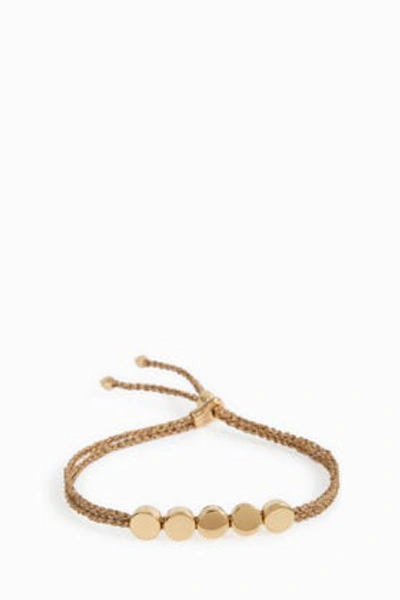 Shop Monica Vinader Linear Bead Friendship Bracelet In Metallic