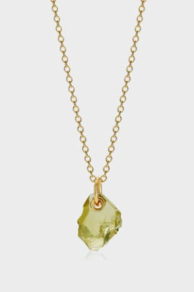 Shop Monica Vinader Caroline Issa Lemon Quartz And 18k Yellow Gold Adjustable Necklace