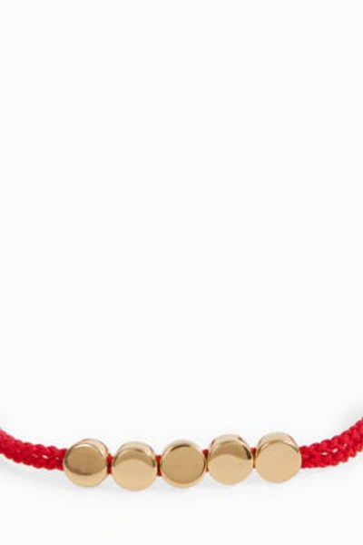 Shop Monica Vinader Linear Bead Friendship Bracelet In Orange