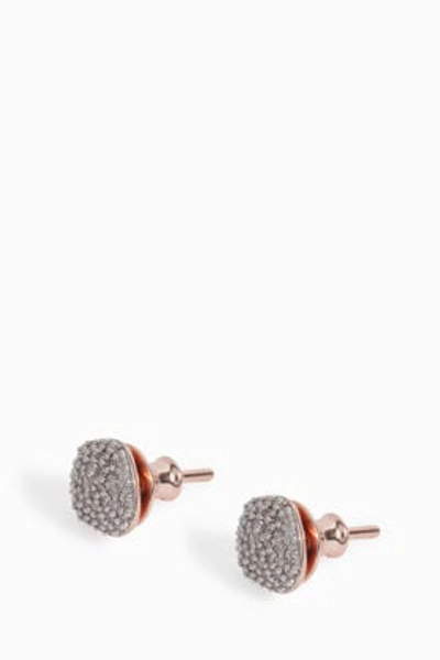 Shop Monica Vinader Nura Diamond Nugget Stud Earrings In Metallic